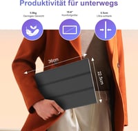 Laptomo 15.6" hordozható monitor 1080P FHD IPS kijelző USB-C HDMI - 15.6'' Portable Monitor 4