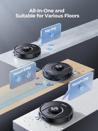 Laresar Mars01 Robotporszívó Feltörlő Funkcióval - 5000Pa Szívóerő, LIDAR Navigáció, Okos Térképezés, 3 Órás Üzemidő, 250ml Víztartály, Kisá 5