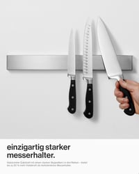 LARHN Mágneses Késtartó Sín 40 cm - Rozsdamentes Acél Fali Késtartó - Konyhai Késrendező Blokk Kések Nélkül 2