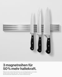 LARHN Mágneses Késtartó Sín 40 cm - Rozsdamentes Acél Fali Késtartó - Konyhai Késrendező Blokk Kések Nélkül 3