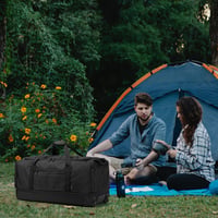 Laripwit Fekete kihajtható gurulós utazótáska bővíthető XXL 130-170 L 90 cm 36 hüvelyk hétvégi poggyász kerekekkel férfiaknak és nőknek camp 2