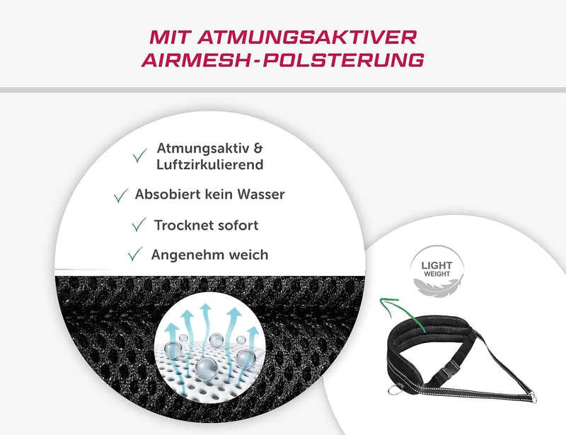 LASALINE Kutyahám Canicross Skijöring Kutyasporthoz Fekete