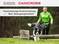 LASALINE Kutyahám X-Back Canicross Bikejoring Szánhúzás Fekete-Világoskék 4