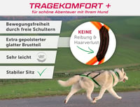 LASALINE Kutyahám X-Back Canicross Bikejoring Szánhúzás Fekete Neon Narancs 5