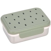 Cutie de prânz pentru copii LÄSSIG din oțel inoxidabil, sustenabilă, pentru grădiniță și școală, Happy Prints Light Olive 1