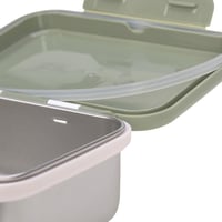 Cutie de prânz pentru copii LÄSSIG din oțel inoxidabil, sustenabilă, pentru grădiniță și școală, Happy Prints Light Olive 5