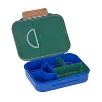 Detský desiatový box Lässig Little Gang Rainbow – bez BPA, s odnímateľnou priehradkou, zelený, 1 liter, 21x17x5 cm 8