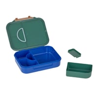 Detský desiatový box Lässig Little Gang Rainbow – bez BPA, s odnímateľnou priehradkou, zelený, 1 liter, 21x17x5 cm 9