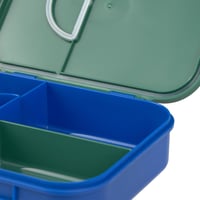 Detský desiatový box Lässig Little Gang Rainbow – bez BPA, s odnímateľnou priehradkou, zelený, 1 liter, 21x17x5 cm 2