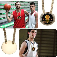 lasuroa Kosárlabda Medál Lánc 15 cm Arany MVP Nyaklánc Sportolók Díja 6