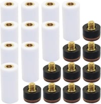 LATRAT 20db 10mm Biliárd Cue Csavar Fejhez Billiárd Dákó Csere Alkatrész Barna 1