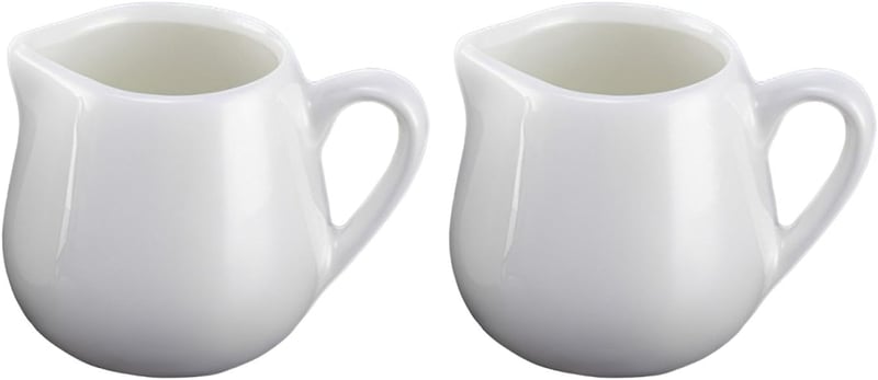 LATRAT fehér kerámia tejkiöntő 100ml 2 darabos szett kávéhoz