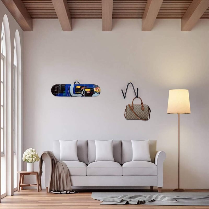 LATTCURE Skateboard Fali Tartó 2 Darabos Szett - Alumínium Gördeszka Longboard Penny Board Felfüggesztő Konzol Csavarokkal