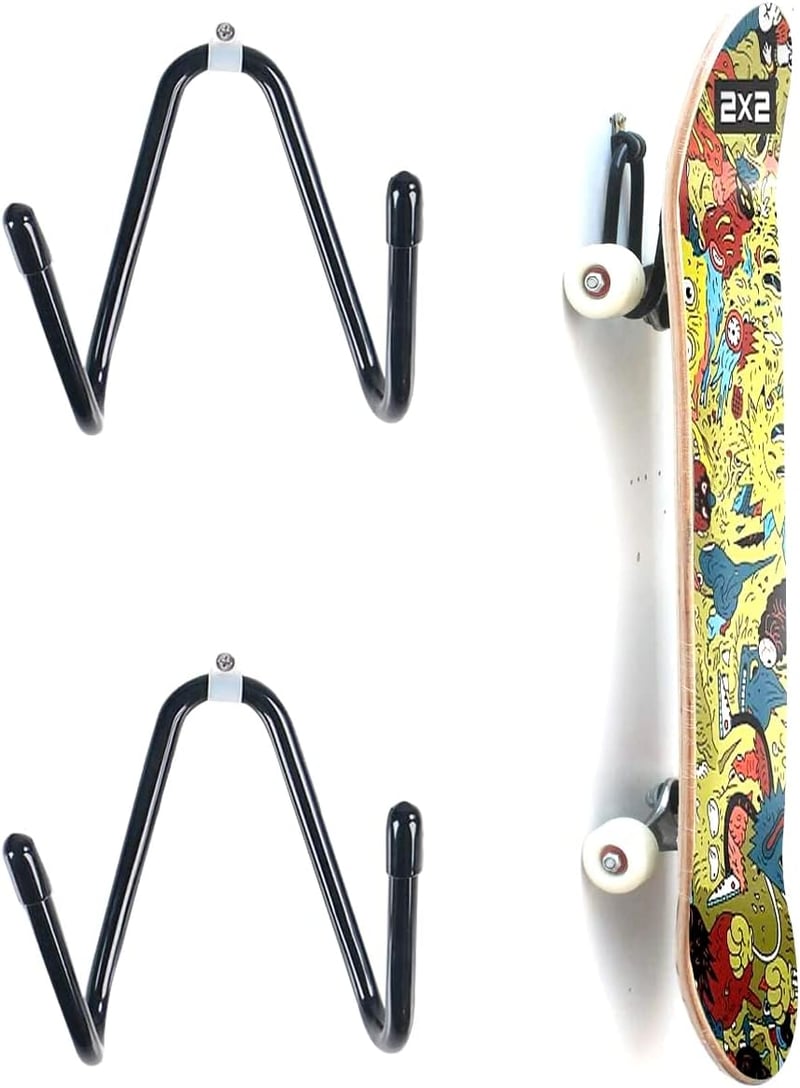 LATTCURE Skateboard Fali Tartó 2 Darabos Szett - Alumínium Gördeszka Longboard Penny Board Felfüggesztő Konzol Csavarokkal