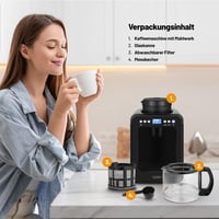 Lauben Grind&Drip 600BB kávéfőző beépített kávédarálóval, 0,56L, 2-4 csésze 6