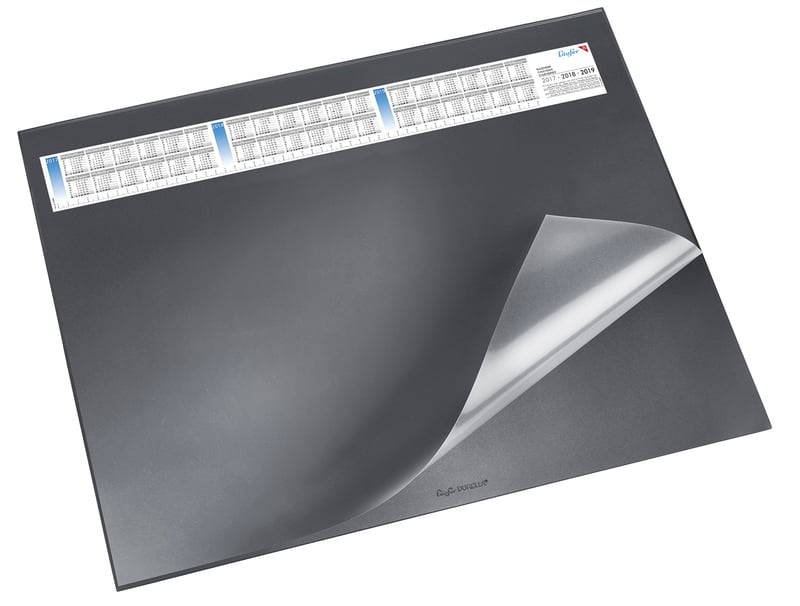 Písacia podložka Läufer Durella DS s kalendárom – čierna – 40x53 cm