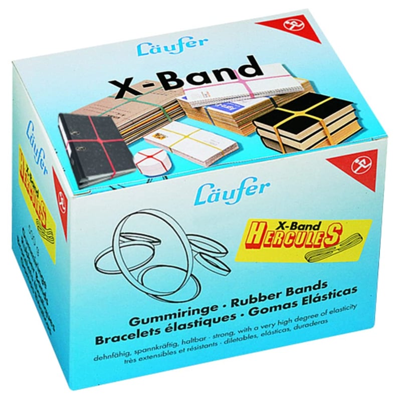 Läufer Rondella X-Band Hercules extra veľké krížové gumičky 250x25 mm, priemer 160 mm, balenie 500 g, farebný mix