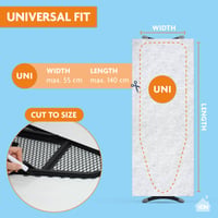 LaundrySpecialist extra hrubá moltonová podložka na žehliacu dosku 700 g, 140 x 55 cm, strihateľná pod poťah 3