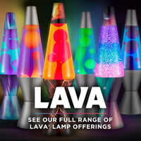 LAVA Evenfall Rocket lávalámpa sárga viasszal, lila folyadékkal, 37 cm 6