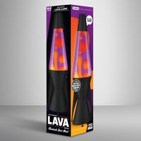 LAVA Evenfall Rocket lávalámpa sárga viasszal, lila folyadékkal, 37 cm 5