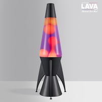LAVA Evenfall Rocket lávalámpa sárga viasszal, lila folyadékkal, 37 cm 2