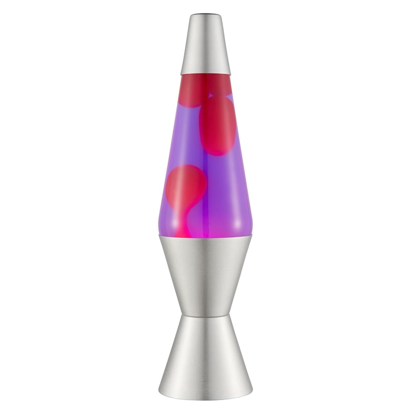 Lava Lite Lava Lamp 2121 Lava lampa – ružičasti vosak, ljubičasta tekućina, srebrno postolje, originalna lampa od 14,5 inča