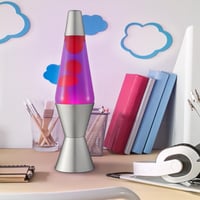 Lava Lite Lava Lamp 2121 Lava lampa – ružičasti vosak, ljubičasta tekućina, srebrno postolje, originalna lampa od 14,5 inča 7