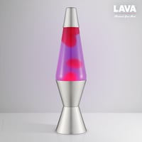 Lava Lite Lava Lamp 2121 Lava lampa – ružičasti vosak, ljubičasta tekućina, srebrno postolje, originalna lampa od 14,5 inča 2