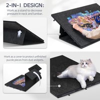 Lavievert Összecsukható Puzzle Tábla 2-in-1 Állvánnyal, Dönthető Kirakós Asztal 6 Fiókkal, Filc Felülettel, Hordozható Puzzle Tároló 2000 Da 2