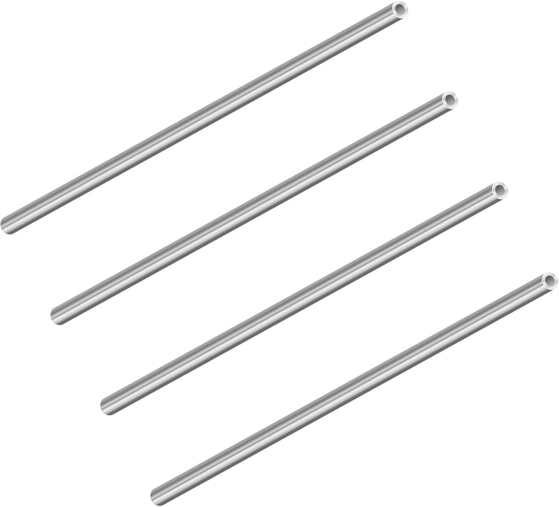 LAVMHAB 304-es Rozsdamentes Acél Cső 5mm Külső Átmérő x 1mm Falvastagság, 200mm Hosszú, Varratmentes Kerek Csövek Ipari és Barkács Felhaszná