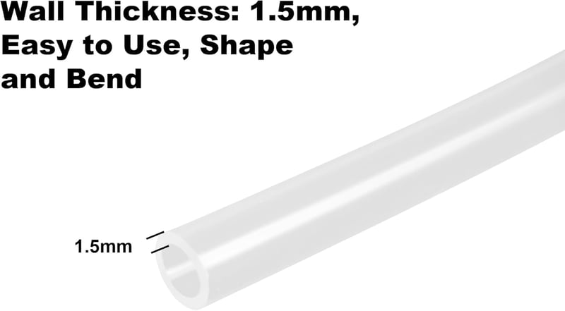 LAVMHAB Átlátszó PVC Tömlő 10x13mm - 3m Hosszú Flexibilis Műanyag Vízcső - Vegyszerálló Univerzális Csővezeték Folyadékszállításhoz