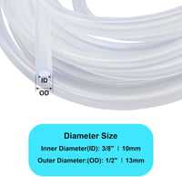 LAVMHAB Élelmiszeripari Szilikon Cső 10mm/13mm - 1,5m Átlátszó Flexibilis Tömlő Víz, Levegő Szállításához Pumpákhoz 4