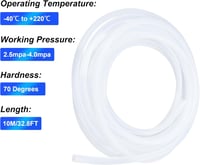 LAVMHAB Élelmiszeripari Szilikon Cső 3x5mm 10m - Átlátszó Flexibilis Víz-Levegő Tömlő Folyadékszállításhoz, Hőálló -50°C-200°C 4