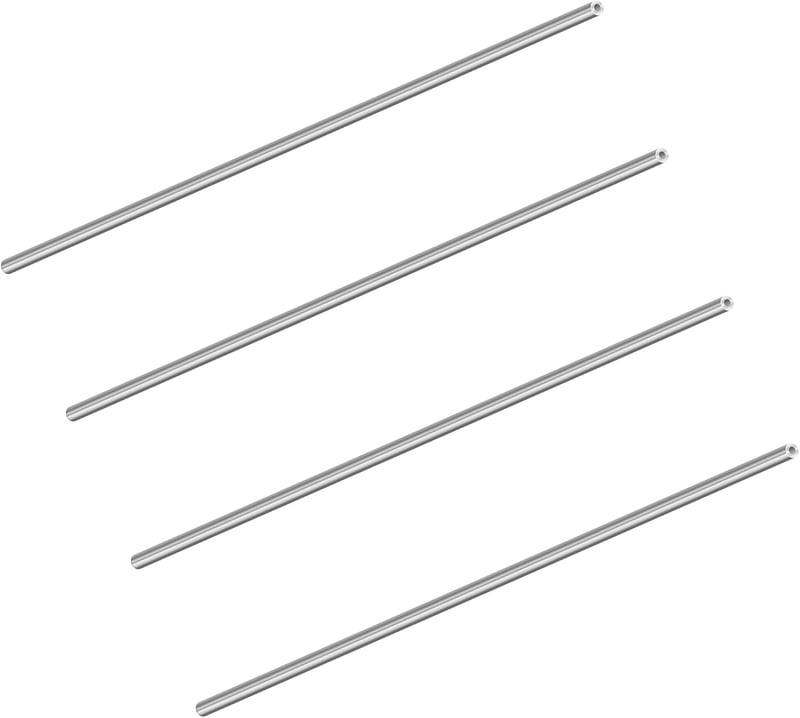 LAVMHAB Rozsdamentes Acél Cső 2mm x 0,5mm x 200mm - Ipari, Konyhai, Kerti Felhasználásra - Varratmentes Kerek Csövek (4 db)