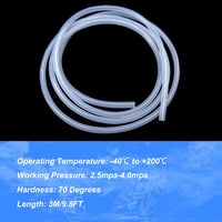 LAVMHAB Szilikon Cső 7mm/9mm (belső/külső átmérő) 3m - Élelmiszeripari Minőségű Átlátszó Flexibilis Tömlő Folyadék és Levegő Szállításhoz 4
