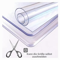 LAVOUP Priehľadná ochranná fólia na stôl 2 mm PVC umývateľná vodoodolná kuchyňa obývačka 100x200 cm 4