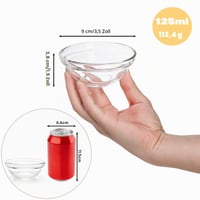 Lawei set od 12 mini staklenih zdjelica, 120 ml, promjer 9 cm, zdjelice za umake, deserte, tapas, salate, voće, složive jedna u drugu 2