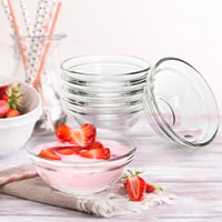 Lawei set od 12 mini staklenih zdjelica, 120 ml, promjer 9 cm, zdjelice za umake, deserte, tapas, salate, voće, složive jedna u drugu 4