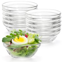 Lawei set od 12 mini staklenih zdjelica, 120 ml, promjer 9 cm, zdjelice za umake, deserte, tapas, salate, voće, složive jedna u drugu 1