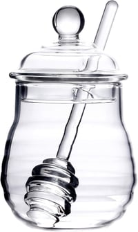 Lawei méztartó üveg kanállal és fedővel - 300 ml 1
