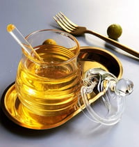 Lawei méztartó üveg kanállal és fedővel - 300 ml 8
