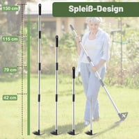 LAWFYMORI Plivitor cu mâner lung, unealtă de plivit cu coadă de 150 cm, instrument manual pentru îndepărtarea buruienilor din grădină 6