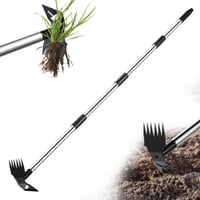LAWFYMORI Plivitor cu mâner lung, unealtă de plivit cu coadă de 150 cm, instrument manual pentru îndepărtarea buruienilor din grădină 1