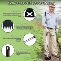 LAWFYMORI Plivitor cu mâner lung, unealtă de plivit cu coadă de 150 cm, instrument manual pentru îndepărtarea buruienilor din grădină 4
