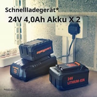 LawnMaster 24V akumulatorska kosilica, širina rezanja 34 cm, za površine do 300 m², bežična 2