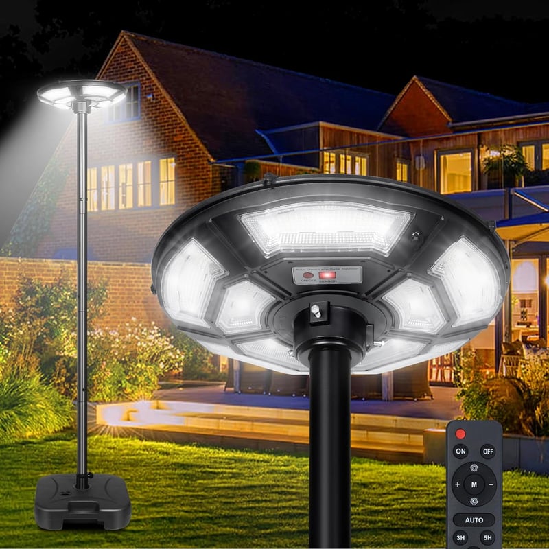 Laybasic 200cm napelemes utcai lámpa 750 LED mozgásérzékelővel