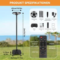 Laybasic 200cm napelemes utcai lámpa 750 LED mozgásérzékelővel 7