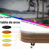 Skateboard complet LAYENNE 31 x 8 inchi, placă din lemn de arțar cu 7 straturi, rulmenți ABEC 11, pentru începători, copii și adulți 4