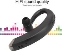Lazmin112 Bluetooth Mono Fülhorgos Vezeték Nélküli HiFi Sztereó Mélybass Fejhallgató Fekete 4