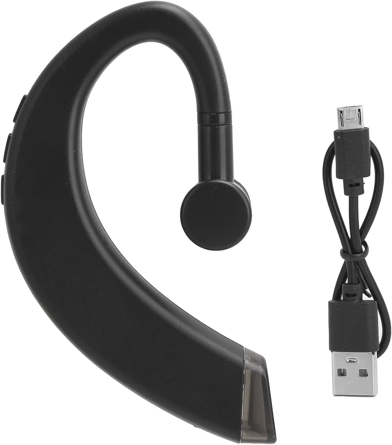 Lazmin112 Bluetooth Mono Fülhorgos Vezeték Nélküli HiFi Sztereó Mélybass Fejhallgató Fekete